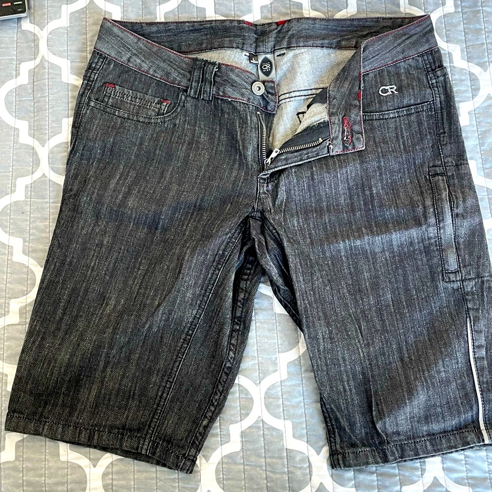 Black Denim Club Ride Freedom Bike Shorts